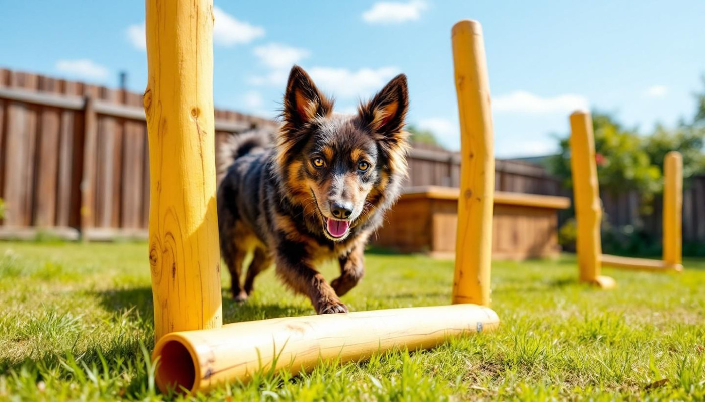 Création d'un parcours d'agilité maison pour chiens